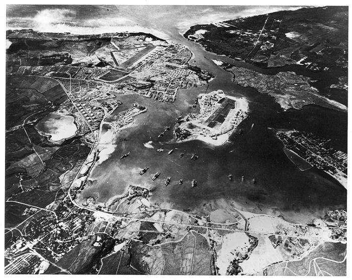 Aerial photo of Pearl Harbor, Oct. 1941