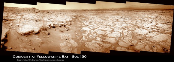Curiosity-at-Yellowknife-Bay-Sol-130_3a_Ken-Kremer-580x208