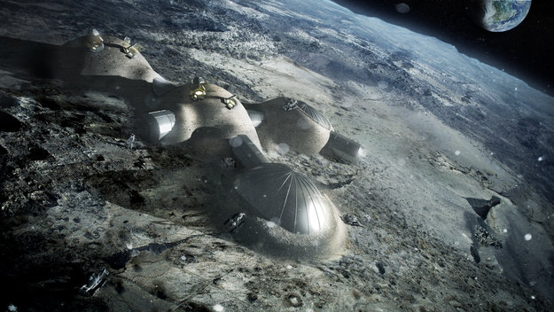 The European Space Agency's concept for a Moon base. Credit: ESA