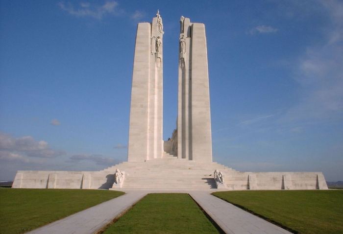 The Vimy Monument, as seen from the west end