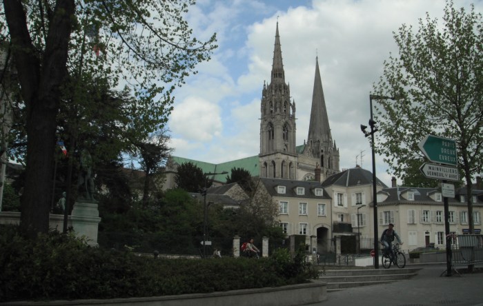 The Cathedral of Chartres in the distance