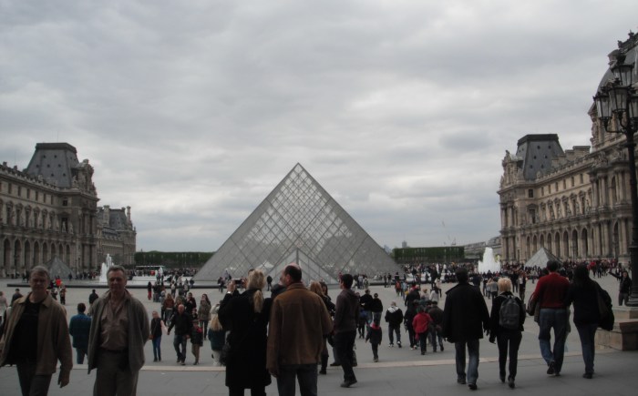 Outside the Louvre 