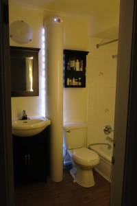 The final prototype, with the running lights on