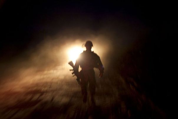 Sgt. Matthew Bland and the Marines with Cpl Sean Leahy squad prepare to RTB (return to base) after completing their mission. The Marines are assigned to 3rd Battalion 5th Marines — Nelvin C. Cepeda