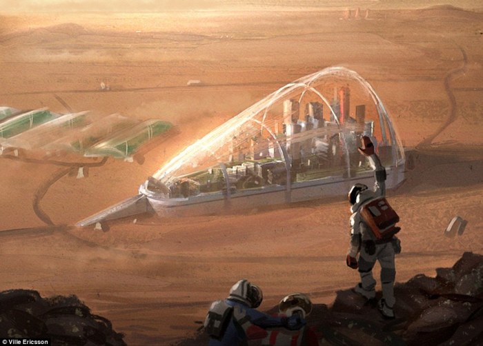 Artist's concept for a possible colony on Mars. Credit: Ville Ericsson